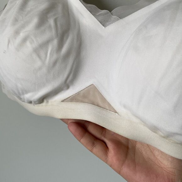 Honeylove Crossover Wireless Bra White Beige Supportive Comfort Women's Size 2X - Picture 8 of 11